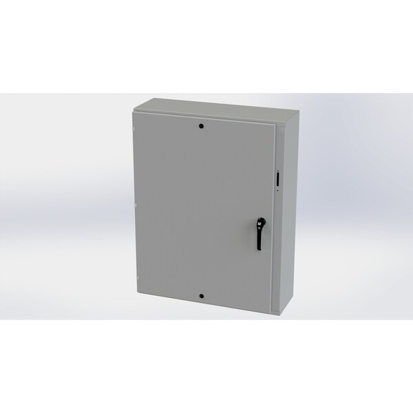 Saginaw Control & Engineering 3 Point Latch with Padlock Handle Electrical Enclosures, 48 in H, 12 in D, 37.38 in W, Carbon Steel SCE-48XEL3712LP - main